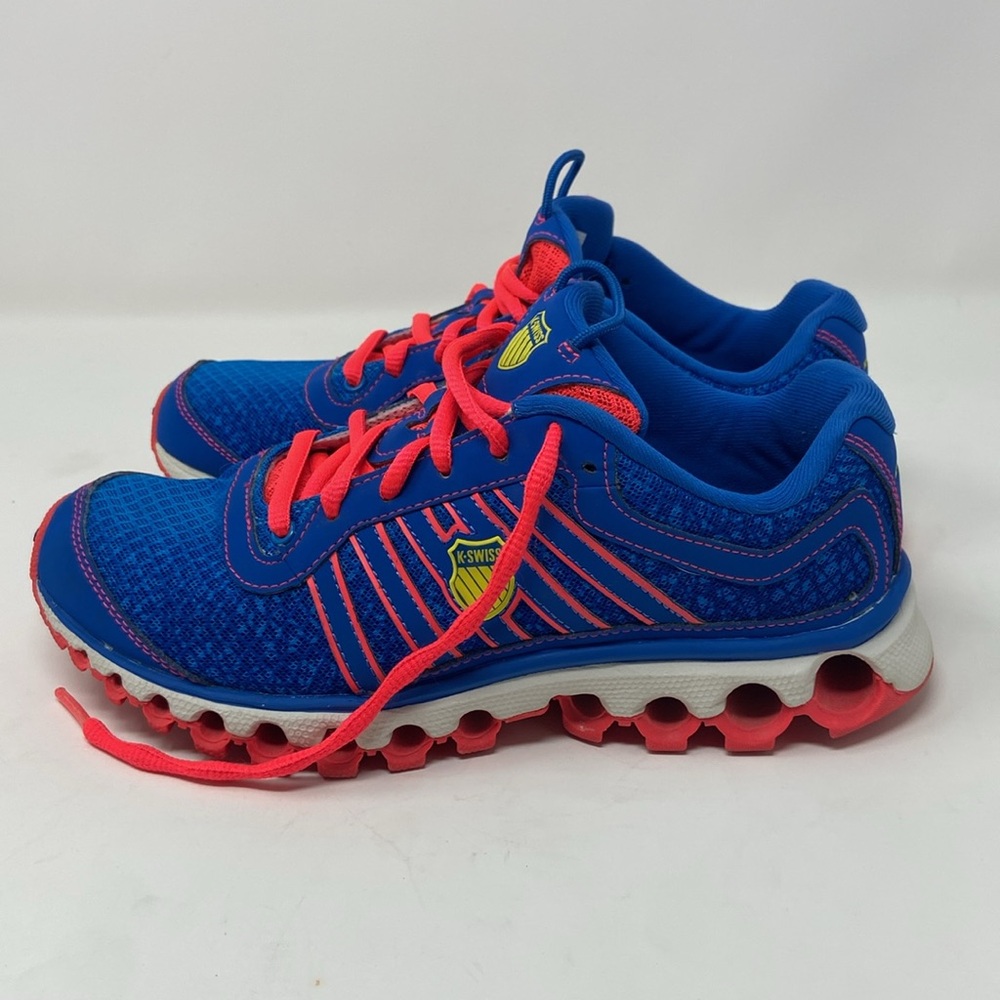 K SWISS AoSTA II WOMANS SIZE 7 E14-097 RUNNING SHOE BLUE/PINK MESH LIGHTWEIGHT - Picture 4 of 16
